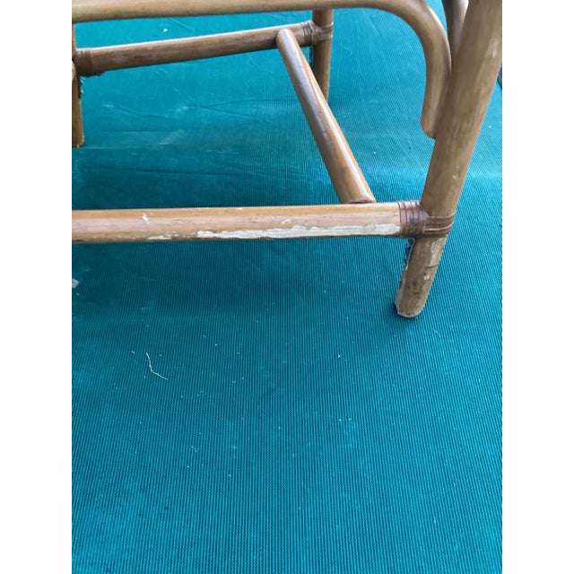 1990s Pair Mid-Century Modern Shelby Williams Green Leather Bentwood Acacia Chairs For Sale - Image 9 of 10