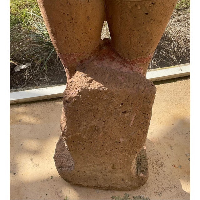 Hand-Carved Sandstone Female Sculpture For Sale - Image 11 of 13