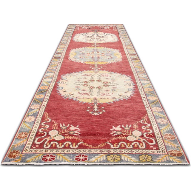 1960s 1960s Turkish Oushak Runner For Sale - Image 5 of 6