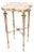 Exception Clover Shape Pink Marble Top Fluted Brass Legs Tall Pedestal Stand For Sale