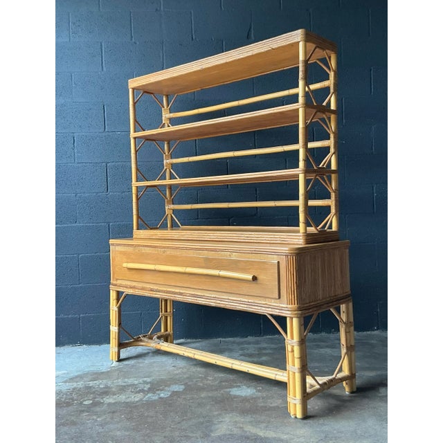 Mid-Century Modern Vintage Boho Ficks Reed Etagere For Sale - Image 3 of 7