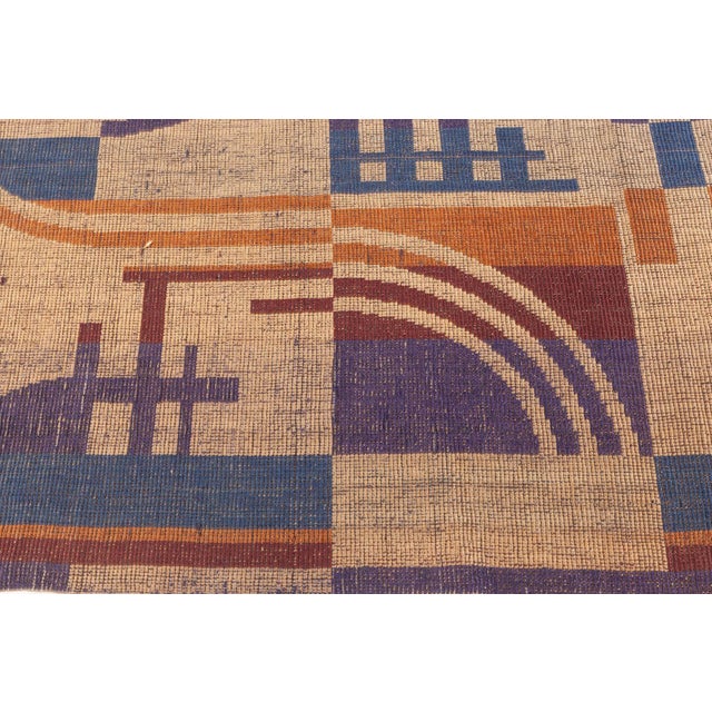 Art Deco Doris Leslie Blau Vintage French Art Deco Rug For Sale - Image 3 of 9