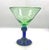 1980s Hand Blown Green and Cobalt Martini - Set of 4 For Sale In New York - Image 6 of 8