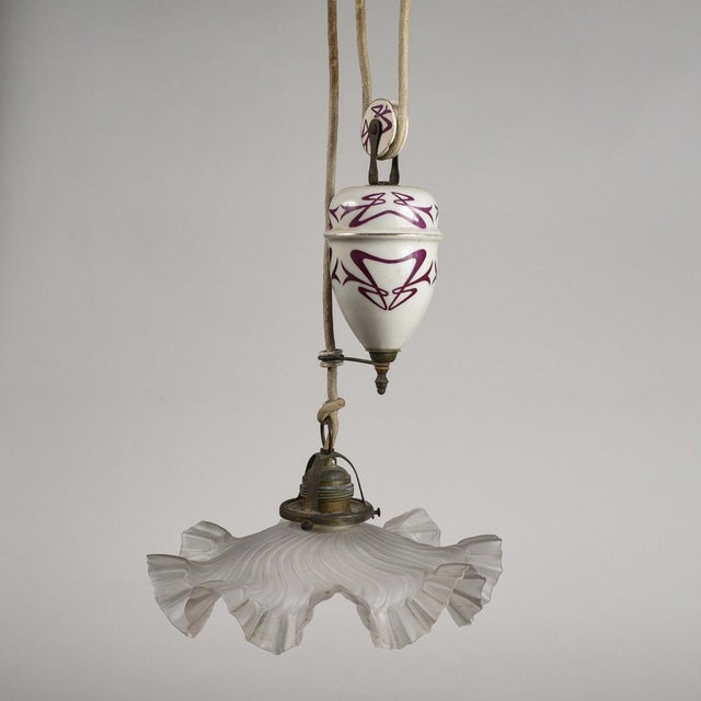 Art Nouveau Ceramic Up-and-Down Pendant For Sale - Image 16 of 18