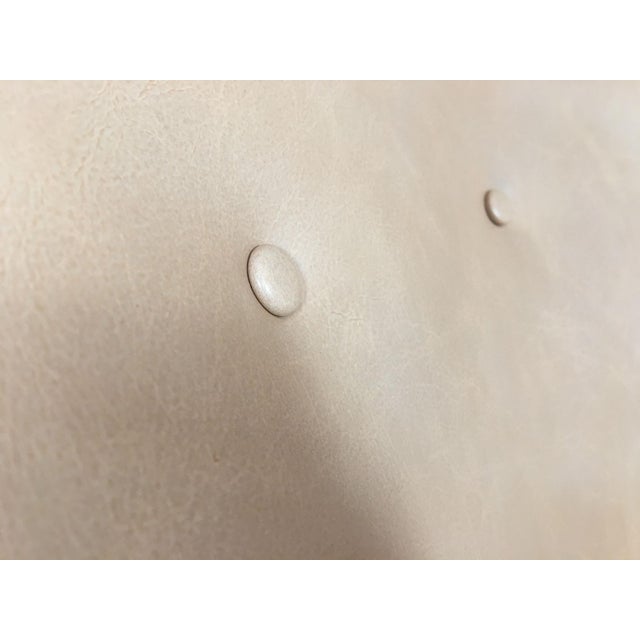 Wood Jhs Candace Gaston Leather Swivel Chair For Sale - Image 7 of 9