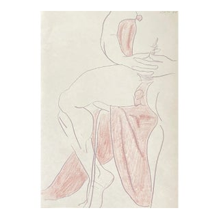 1996 James Bone Male Nude Drawing For Sale