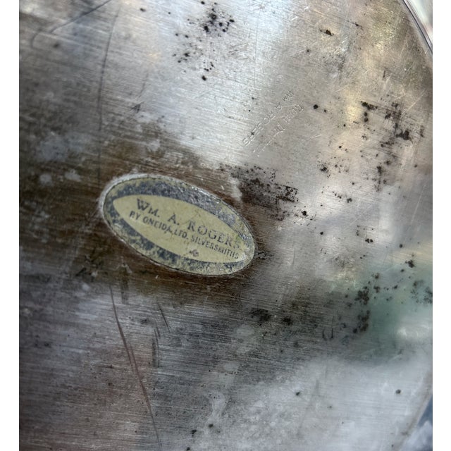 Vintage Wm. A. Rogers for Oneida "Royal Provincial" Silver Plate Tray For Sale - Image 10 of 13