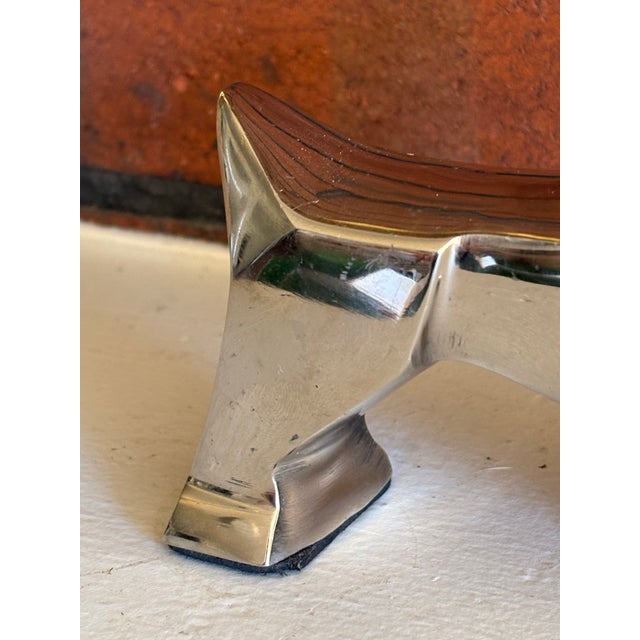 Art Deco Style Polished Aluminum Dog Sculpture For Sale - Image 9 of 12