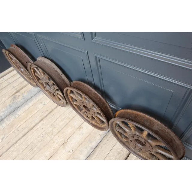 Wood Vintage Car Spokes, Set of 4 For Sale - Image 7 of 13