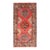 Red Field Vintage Turkish Oushak Rug With Vertical Geometric Medallions For Sale