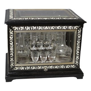 Napoleon III Liqueur Cellar with Grape Bunches, 1800s For Sale