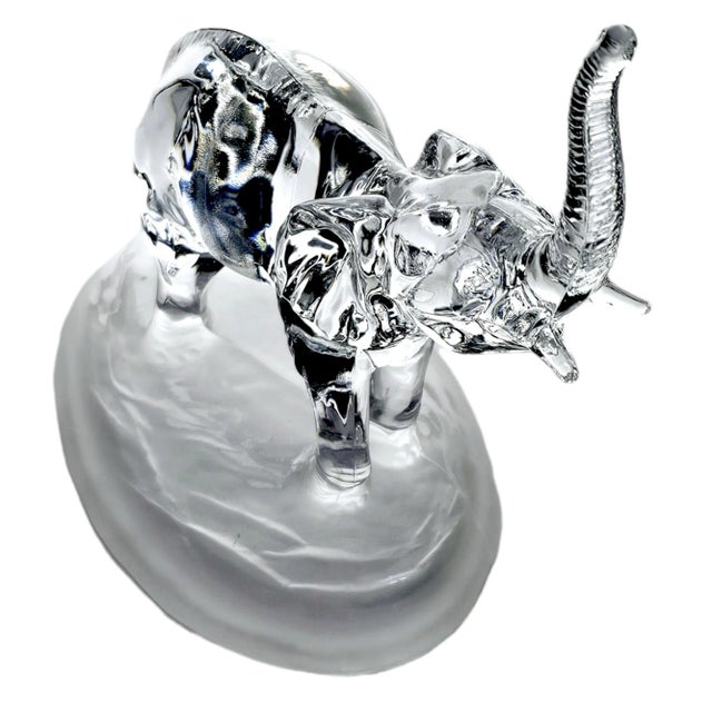 Figurative Cristal d'Arques Elephant Figurine 24% Lead Crystal For Sale - Image 3 of 8