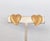 Napier Vintage 1982 Signed Napier Goldtone Ribbed Heart Clip Earrings-2 Pieces For Sale - Image 4 of 7