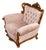 Vintage French Armchair in Fabric and Wood, 1960s For Sale