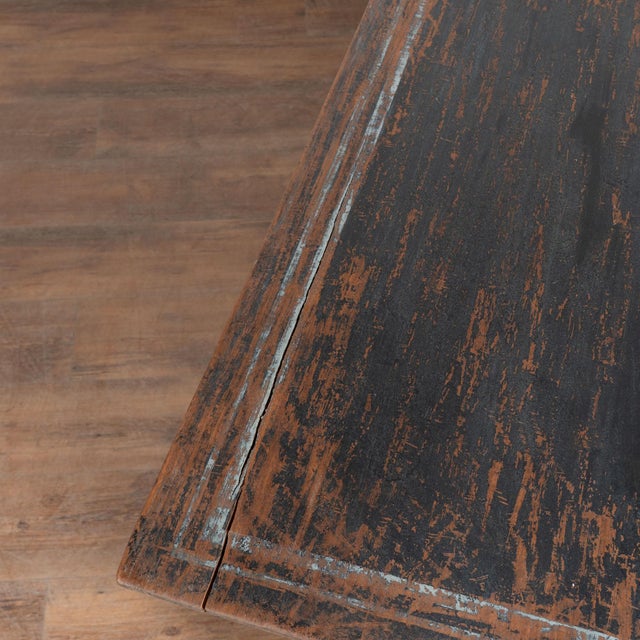 Mid 19th Century 19th Century Danish Blue and Black Baroque Writing Table Console For Sale - Image 5 of 18