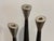 Metal 1980s Swedish Style Brushed Steel Candlesticks- Set of 3 For Sale - Image 7 of 11
