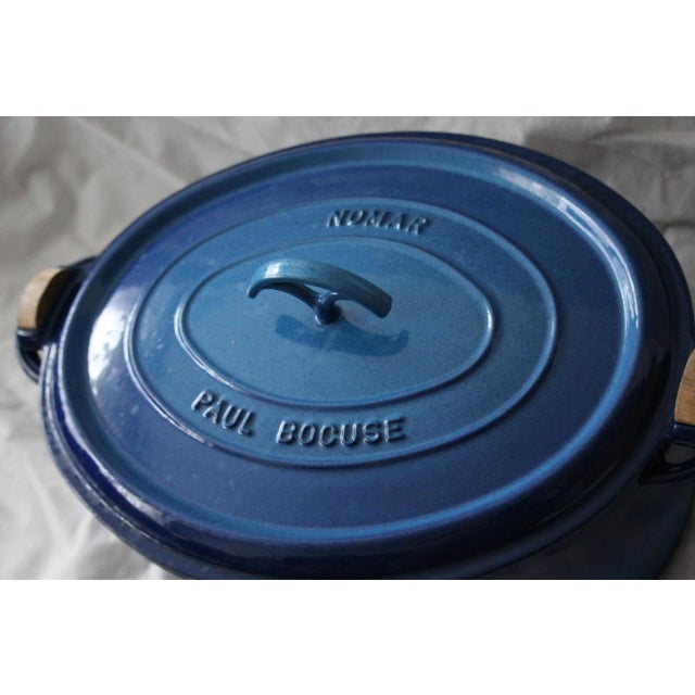 Blue Cast Iron Enamelled Casserole by Paul Bocuse, 2000s For Sale - Image 10 of 18