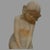 Stone Antique Alabaster Sculpture Statue of Nude Bather on Rose Marble Lamp Base For Sale - Image 7 of 11