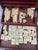 Brown Antique Chinese Bone & Bamboo Mahjong in Wooden Box With Drawers & Brass Details For Sale - Image 8 of 10