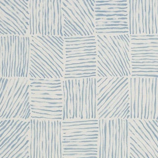 Sample - Schumacher X Caroline Z Hurley Katama Fabric in Sky For Sale