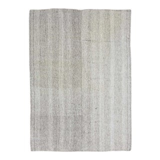 Vintage Gray Modern Turkish Kilim Rug For Sale