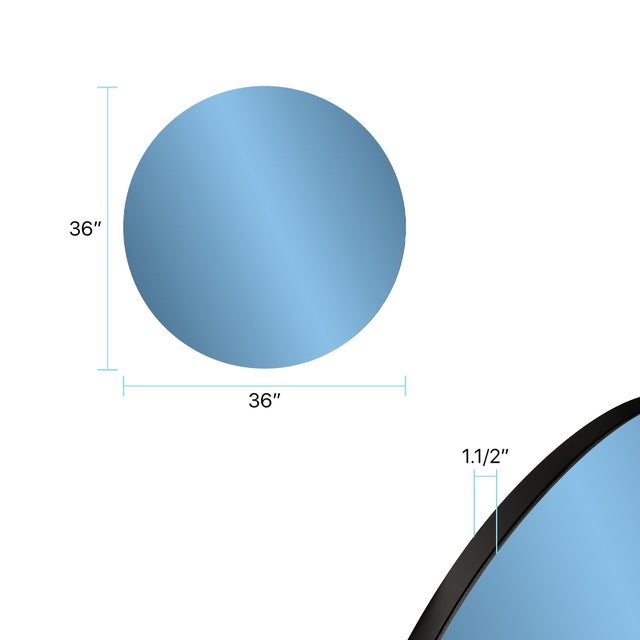 Balducci Round Sapphire Blue Mirror Large For Sale In Chicago - Image 6 of 8