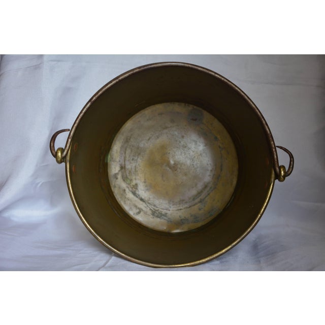 Midcentury Brass Bucket With Handle From France For Sale In Nashville - Image 6 of 8