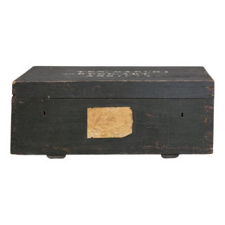 Wooden Military Chest, Early 1900s For Sale