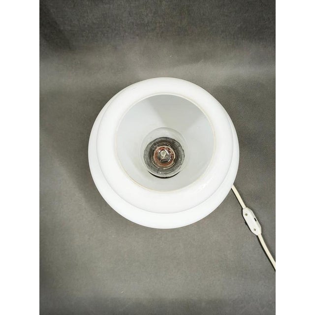 Opaline Glass and Brass Table Lamp from Drukov, Czechoslovakia, 1970s For Sale - Image 3 of 10
