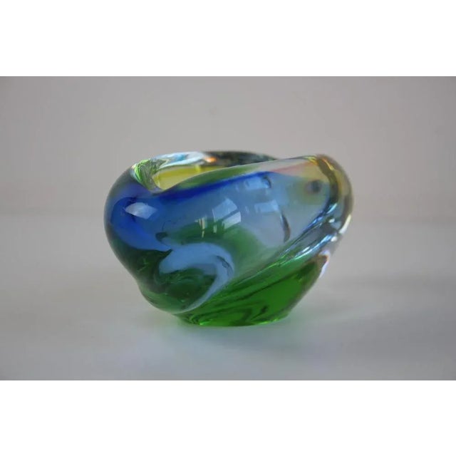 Mid-Century Czech Ashtray in Hand-Formed Art Glass, 1960s For Sale - Image 4 of 13