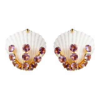 Ayleen Studs in Purple, a pair For Sale