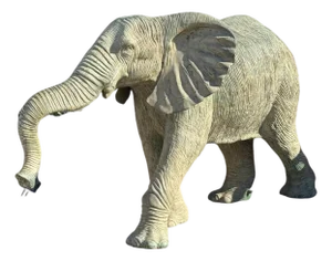 Life-Size Bronze Elephant Sculpture, 1990