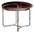 Round Dining Table in Chrome and Walnut Finish For Sale