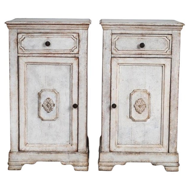 Swedish Gustavian Painted Chests of Drawers, Set of 2 For Sale - Image 5 of 5