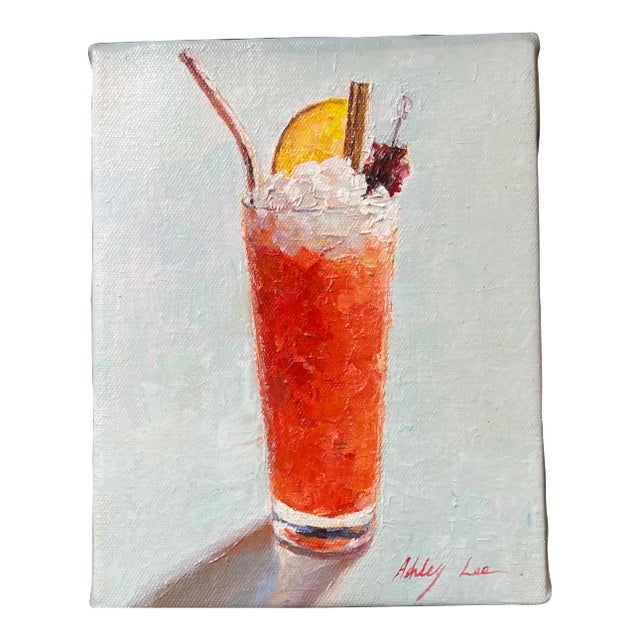 Soda Cocktail by Ashley Lee, Oil on Canvas Original Painting For Sale