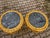 French 1980 French Louis XVI Gold Beech Black Marble Side Tables-Pair For Sale - Image 3 of 18