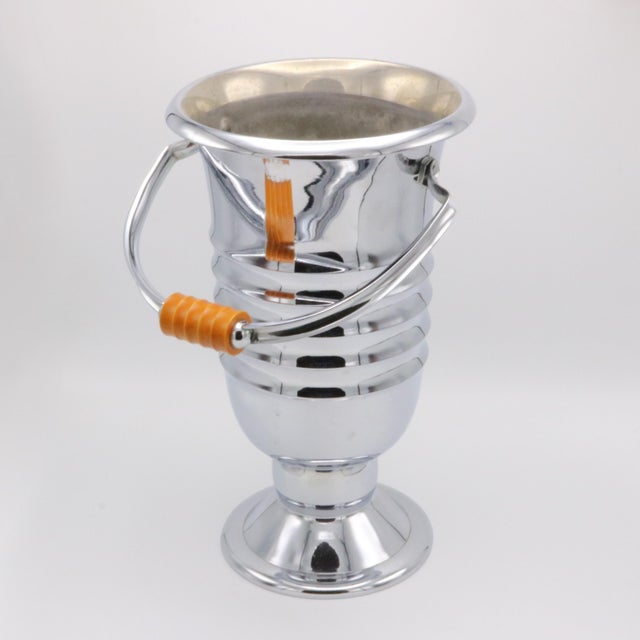 Metal 1930s Art Deco Champagne Cooler For Sale - Image 7 of 8