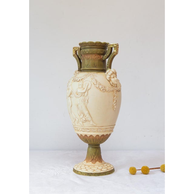 Beige Bohemian Art Nouveau Vase from Royal Dux, 1900s For Sale - Image 8 of 10