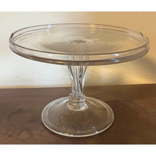 English Antique 18th Century English George III Blown Glass Tazza Plateau or Syllabub Cake Stand For Sale - Image 3 of 15