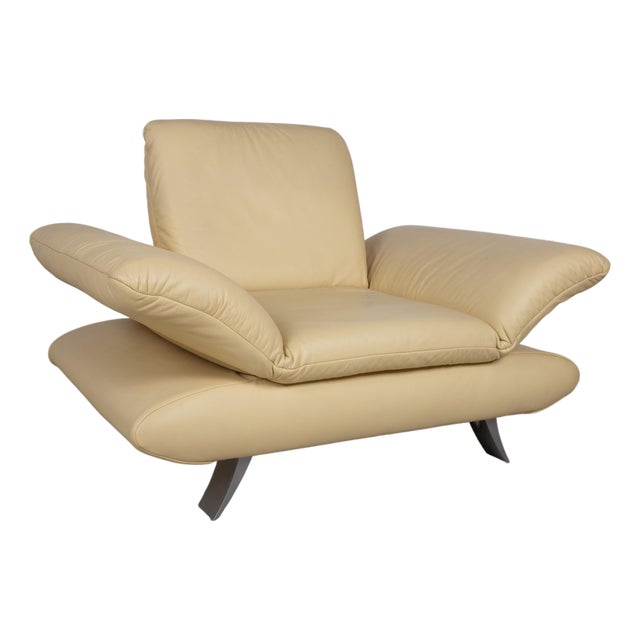 Rossini Armchair in Yellow Leather from Koinor For Sale