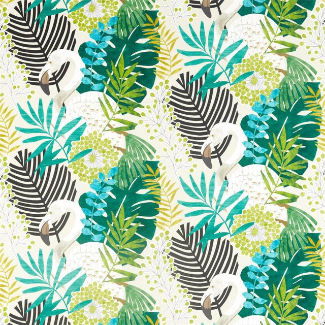 Harlequin Solana Fabric in Ebony/Zest/Marine - a Sample For Sale