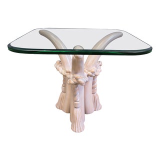 Vintage Faux Tusk Side Table from Sergio Longione, 1980s For Sale