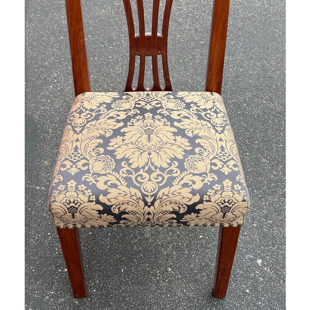 1990s Late 20th Century Solid Rosewood Hepplewhite Dining Chairs - Set of 6 For Sale - Image 5 of 12