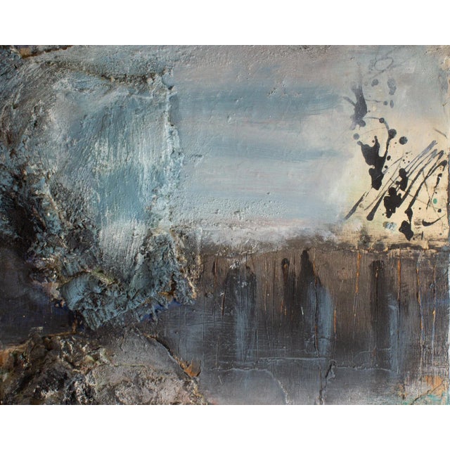 Blue “Dolmen Series #18” Mixed Media Wall Assemblage Signed by Juliet Holland For Sale - Image 8 of 10