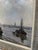 1910s Late 19th Century Oil "Leeboard Barges" by Edward De Looz-Block For Sale - Image 5 of 9