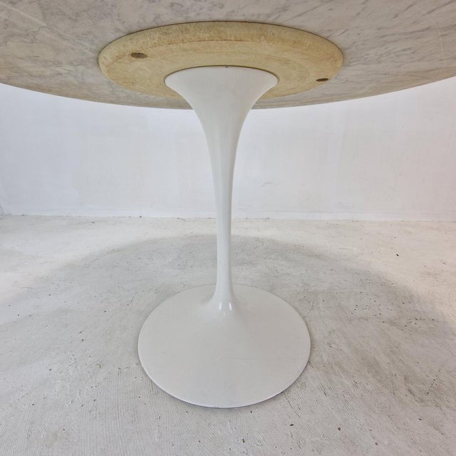 Marble Dining Table with Chairs by Eero Saarinen for Knoll, 1960s, Set of 6 For Sale - Image 6 of 18