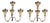 4-Arm Table Candelabras, 1700, Set of 2 For Sale