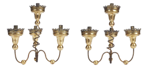 4-Arm Table Candelabras, 1700, Set of 2