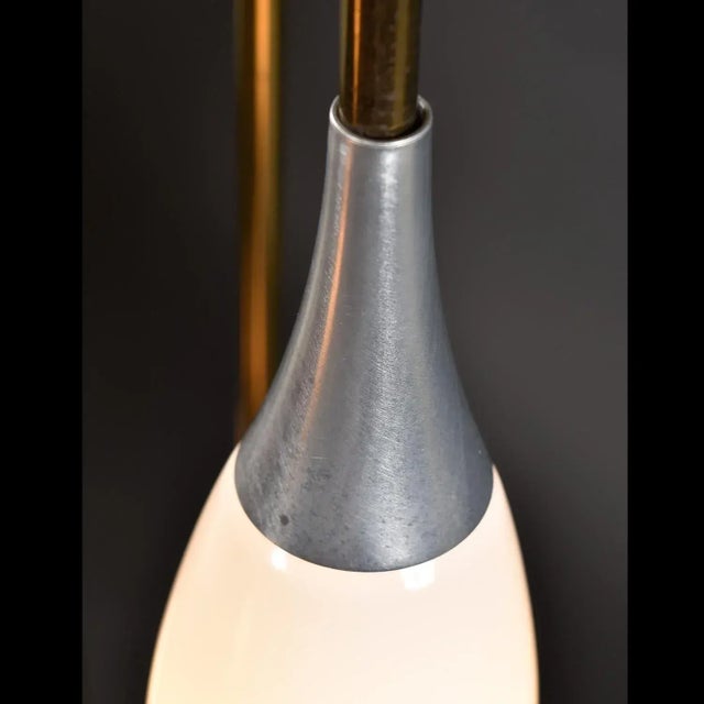 Mid-Century Modern Lightolier Gold Colored Brass Waterfall Raindrop Bird Cage Lamp For Sale - Image 10 of 11