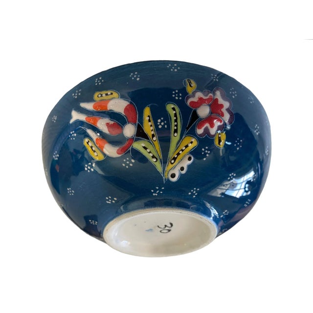 Handpainted Turkish Mezze Serving Bowl 6.25" Diameter For Sale - Image 4 of 7